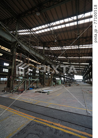 廃墟 廃工場 構内 工場跡 廃プラント 廃墟 廃工場 構内 工場跡 廃プラント 77100518
