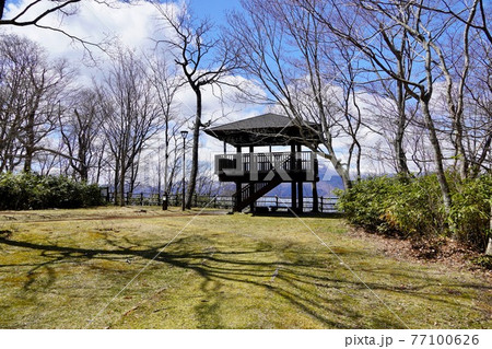 休暇村の支笏湖展望台 77100626