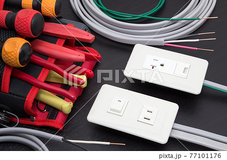 電気工事　スイッチ　コンセント工事　 77101176