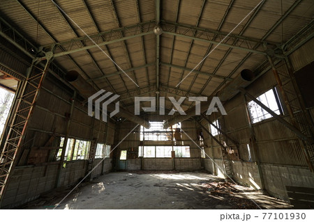 廃墟 廃工場 構内 工場跡 廃プラント 廃墟 廃工場 構内 工場跡 廃プラント 77101930