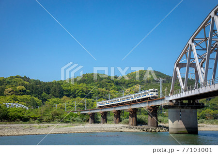 耳川橋梁を渡る415系（日豊本線）） 77103001