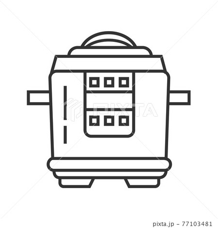 Multicooker pixel perfect icon vector. Kitchen small appliances line sign. Household tools symbol for app, web. 77103481