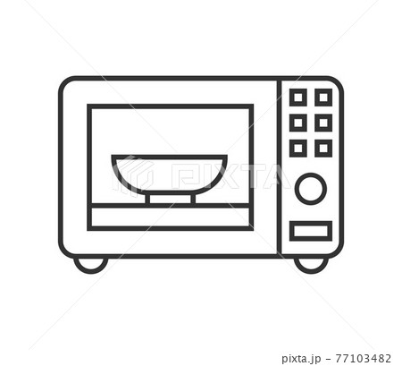 Microwave oven pixel perfect icon vector. Kitchen small appliances line sign. Household tools symbol for app, web. 77103482