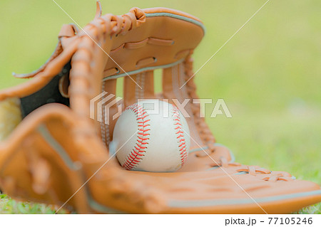 野球グローブとボール 野球グローブとボール 77105246