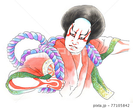 【縁起物】　歌舞伎　絵 ファイル:Kenuki, Ichikawa Ebizo V as Kumedera Danjo.jpg