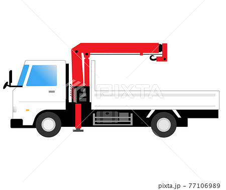 トラック クレーン付きトラック ユニック車 のイラスト素材
