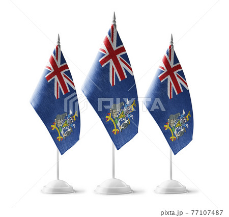 Small national flags of the South Georgia and the South Sandwich Islands on a white background Small national flags of the South Georgia and the South Sandwich Islands on a white background 77107487
