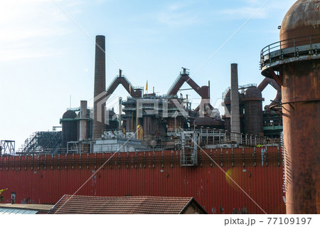 Industrial facilities of the World Heritage Site of the former ironworks for pig iron production Voelklingen Ironworks 77109197
