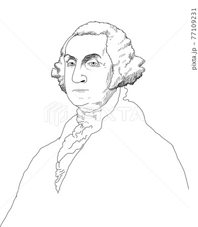 Illustration of the first president of the USA 77109231