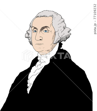 Illustration of the first president of the USA 77109232