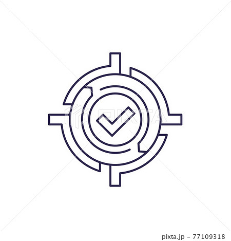 retargeting icon, digital marketing line design 77109318