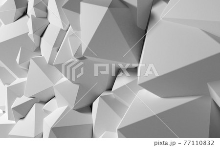 Abstract background with white 3D shapes flying in the light as a messy array or chaotic structure for any pastel backdrop. 3D illustration. Abstract background with white 3D shapes flying in the light as a messy array or chaotic structure for any pastel backdrop. 3D illustration. 77110832