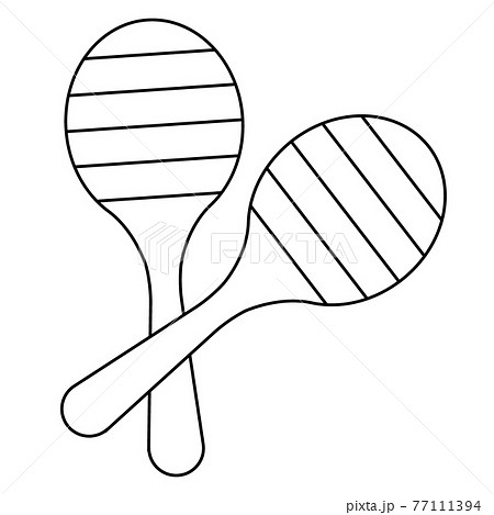 festive maracas on white background icon. Vector Illustration festive maracas on white background icon. Vector Illustration 77111394