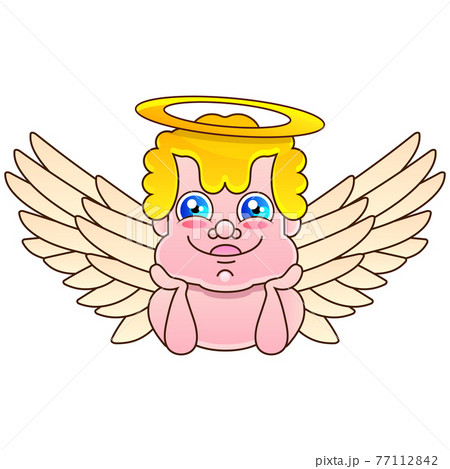 Angel vector emblem cartoon kid printable stuff and t shirt, greeting card, nursery wall art, Angel vector emblem cartoon kid printable stuff and t shirt, greeting card, nursery wall art, 77112842