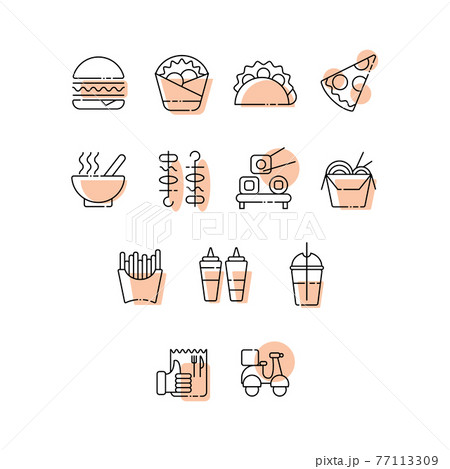 Fast Food icons 77113309