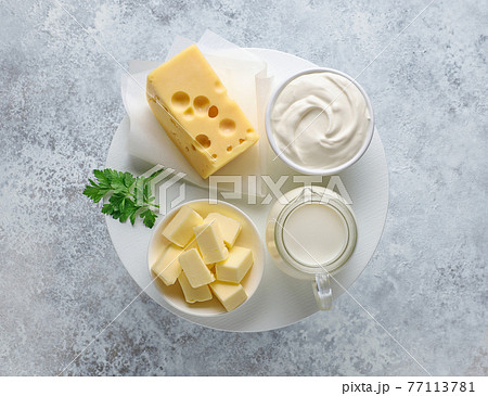 various dairy products 77113781