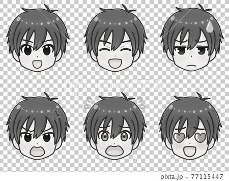 Face Boy Anime Manga Comic Character Stock Vector  Illustration of  emotion comic 83982994