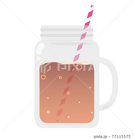 メイソンジャー コーラのイラスト素材