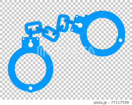 犯罪者を拘束する手錠のイラスト 77117599