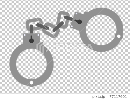 Illustration of handcuffs detaining criminals 77117601
