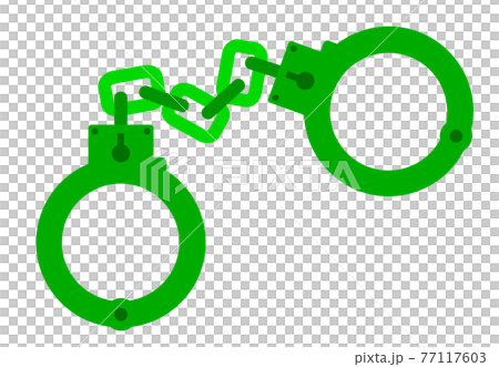 犯罪者を拘束する手錠のイラスト 77117603