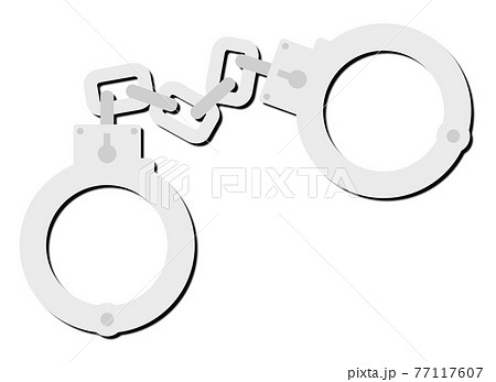 犯罪者を拘束する手錠のイラスト 77117607