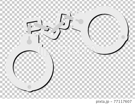 犯罪者を拘束する手錠のイラスト 77117607