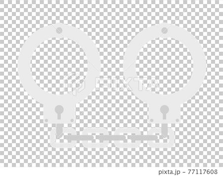 犯罪者を拘束する手錠のイラスト 77117608