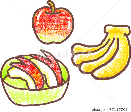 くだもの_クレヨン風 77117701