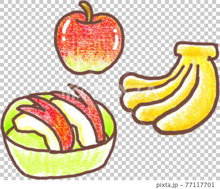 くだもの_クレヨン風 77117701