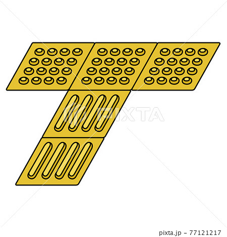点字ブロック 案内 イラスト アイコンのイラスト素材