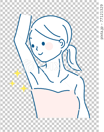 Illustration of a beautiful armpit woman Illustration of a beautiful armpit woman 77121329