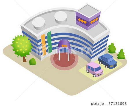 スマートシティを構成する建物のイラスト　バリエーション有り 77121898