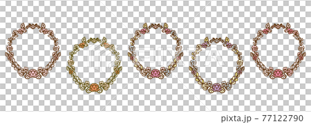 柔和和多彩的花卉框架集矢量透明 77122790