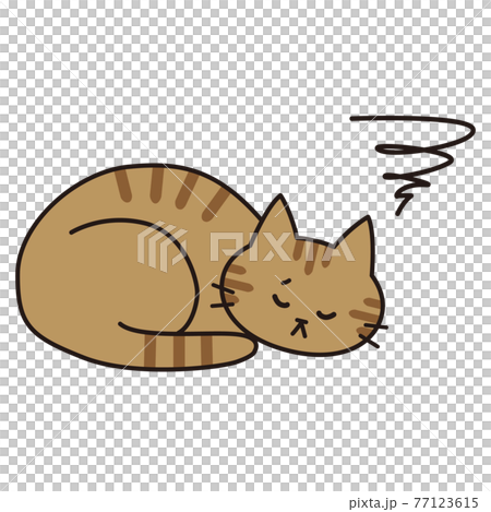 具合が悪い茶トラ猫 77123615