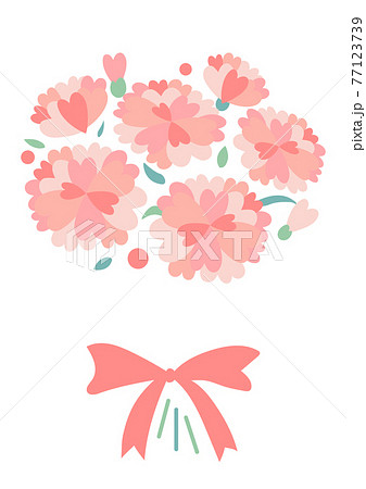 ハートの形のパステルカラーカーネーションブーケ ハートの形のパステルカラーカーネーションブーケ 77123739