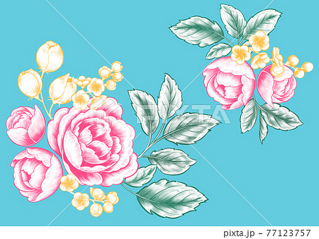 Taiwanese Floral Pattern Stock Illustration