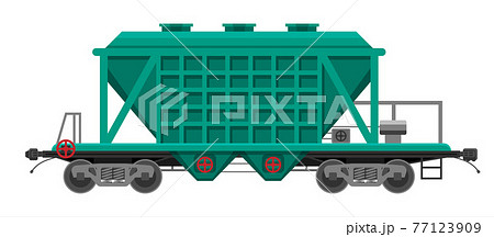 Hopper car isolated on white. Hopper car isolated on white. 77123909