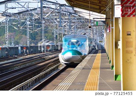 新白河駅に入線中のやまびこ203号 新白河駅に入線中のやまびこ203号 77125455