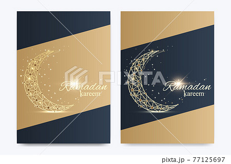 Vector template for brochure, Leaflet, flyer, advert, cover, catalog, poster, magazine or annual report. Ramadan Kareem background. Golden moon. Eid Mubarak celebration. Vector illustration. Vector template for brochure, Leaflet, flyer, advert, cover, catalog, poster, magazine or annual report. Ramadan Kareem background. Golden moon. Eid Mubarak celebration. Vector illustration. 77125697