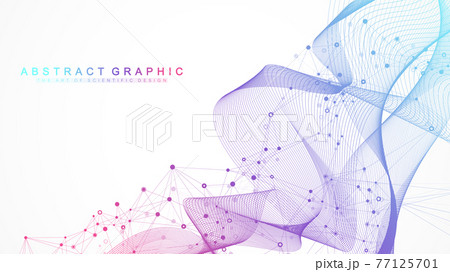 Scientific vector illustration genetic engineering and gene manipulation concept. DNA helix, DNA strand, molecule or atom, neurons. Abstract structure for Science or medical background. CRISPR CAS9. 77125701
