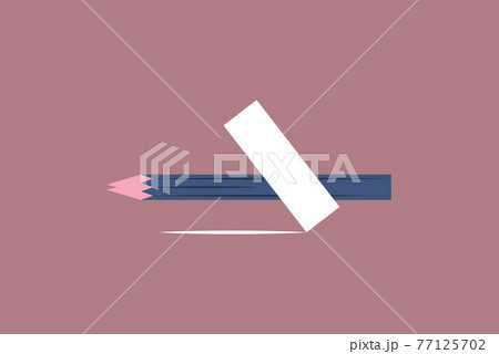 Vector chalk instead of pencil in matt style Vector chalk instead of pencil in matt style 77125702