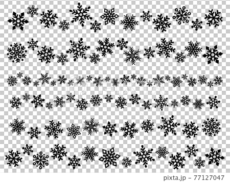 Snowflake line set (black) - Stock Illustration [77127047] - PIXTA