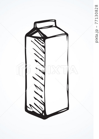 Carton milk packaging. Vector drawing 77130828