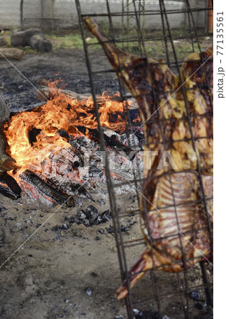 Lamb on the spit 77135561