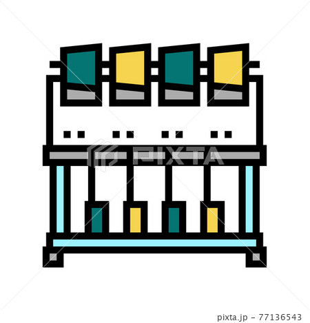 industrial embroidery machine color icon vector illustration 77136543
