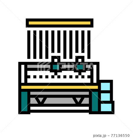 silk production machine color icon vector illustration 77136550