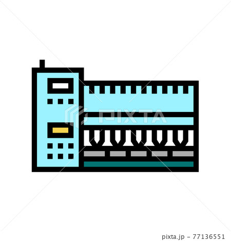 cotton textile production industrial machine color icon vector illustration cotton textile production industrial machine color icon vector illustration 77136551