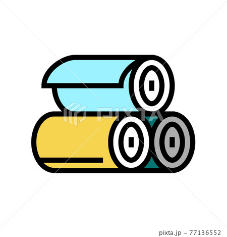 rolls of textile color icon vector illustration 77136552