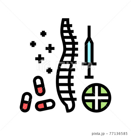 treatment scoliosis color icon vector illustration treatment scoliosis color icon vector illustration 77136585